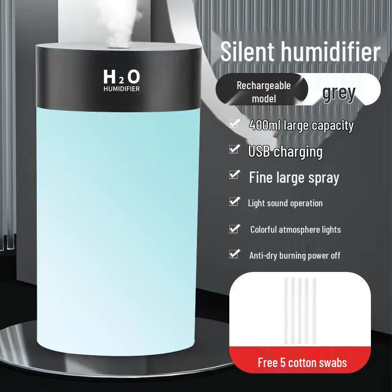 Large Capacity Wireless Humidifier & Air Purifier for Car, Home & Bedroom - Aromatherapy, Dustproof, Hydrating & Moisturizing