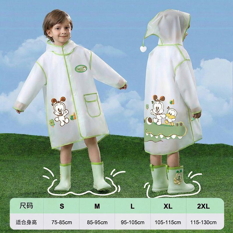 Bobdog Kids Raincoat Boys Girls Toddler Rain Suit with Backpack Cover for Kindergarten Elementary School Waterproof Rain Poncho
