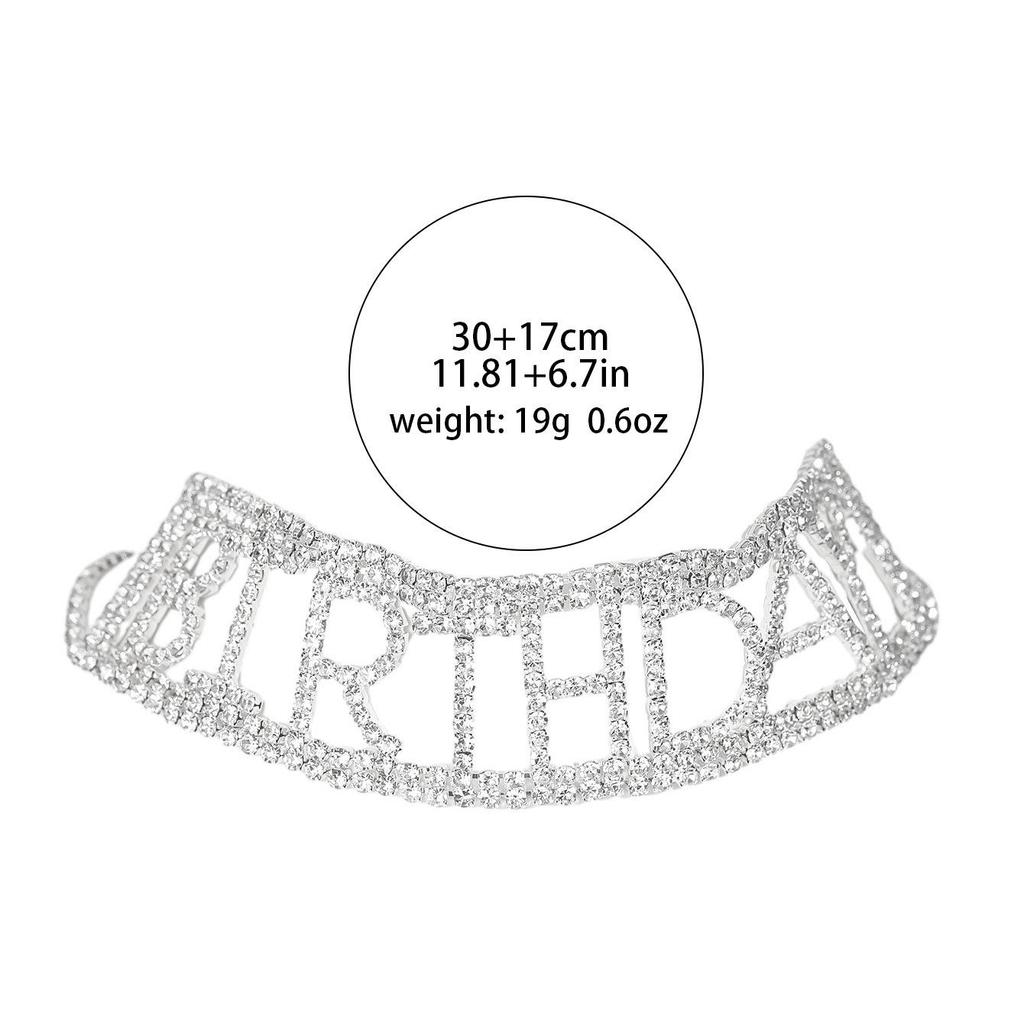 Luxury Crystal Birthday Letter Choker Necklace: European & American Style