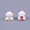 Prosperity Lucky Cat Mini Ornament for Office Desk or Car Console