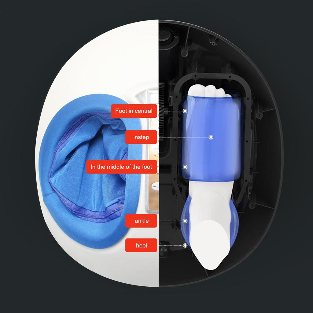 Heat Rolling Kneading LED Display Air Pressure Relaxing Shiatsu Leg Foot Massager 110V US Plug