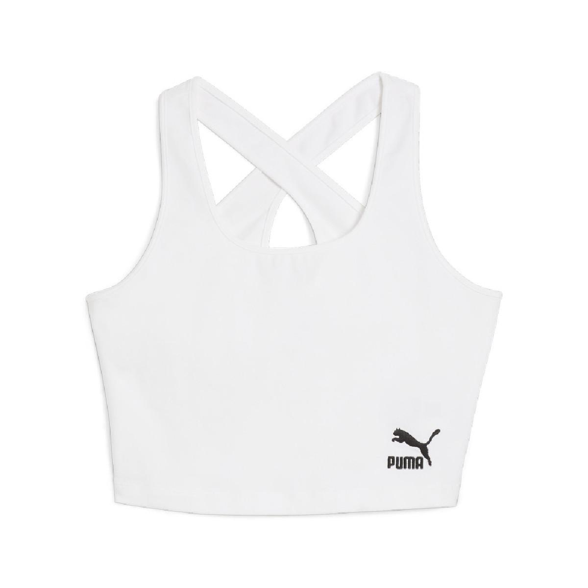 

Puma Классический логотип Модный спортивный жилет с перекрещенными бретелями Дышащий Приятный к коже Женские жилеты 626536-02 L