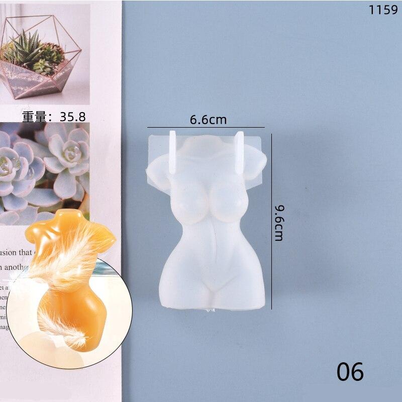 1 buc. Matriță de Ceară Siliconică 3D Corp Uman DIY Instrument pentru Fabricarea Manuală a Lumânărilor Matriță Epoxy Cristal Artă Simulare Decorare Corp Uman
