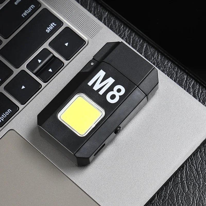 New COB Work Light Portable Mini Flashlight Outdoor Strong Light Waterproof Home Multi Functional Electric Wire Lighter Light Type-C Rechargeable