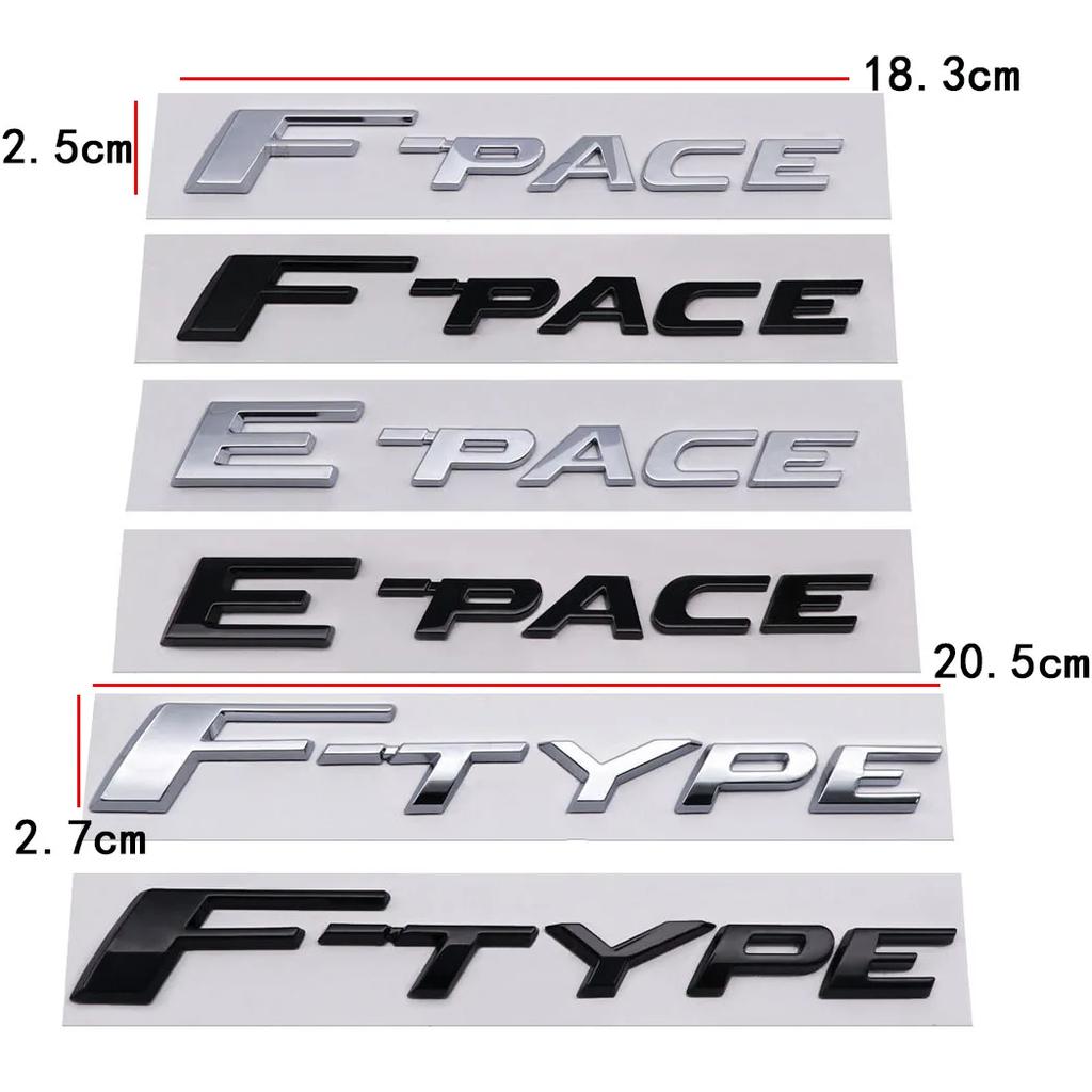 ABS Car Trunk Whole Body Badge Sticker for F-PACE E-PACE F-TYPE XJS XJ8 XF X260 XE XEL XFL Rear Emblem Decal Accessories