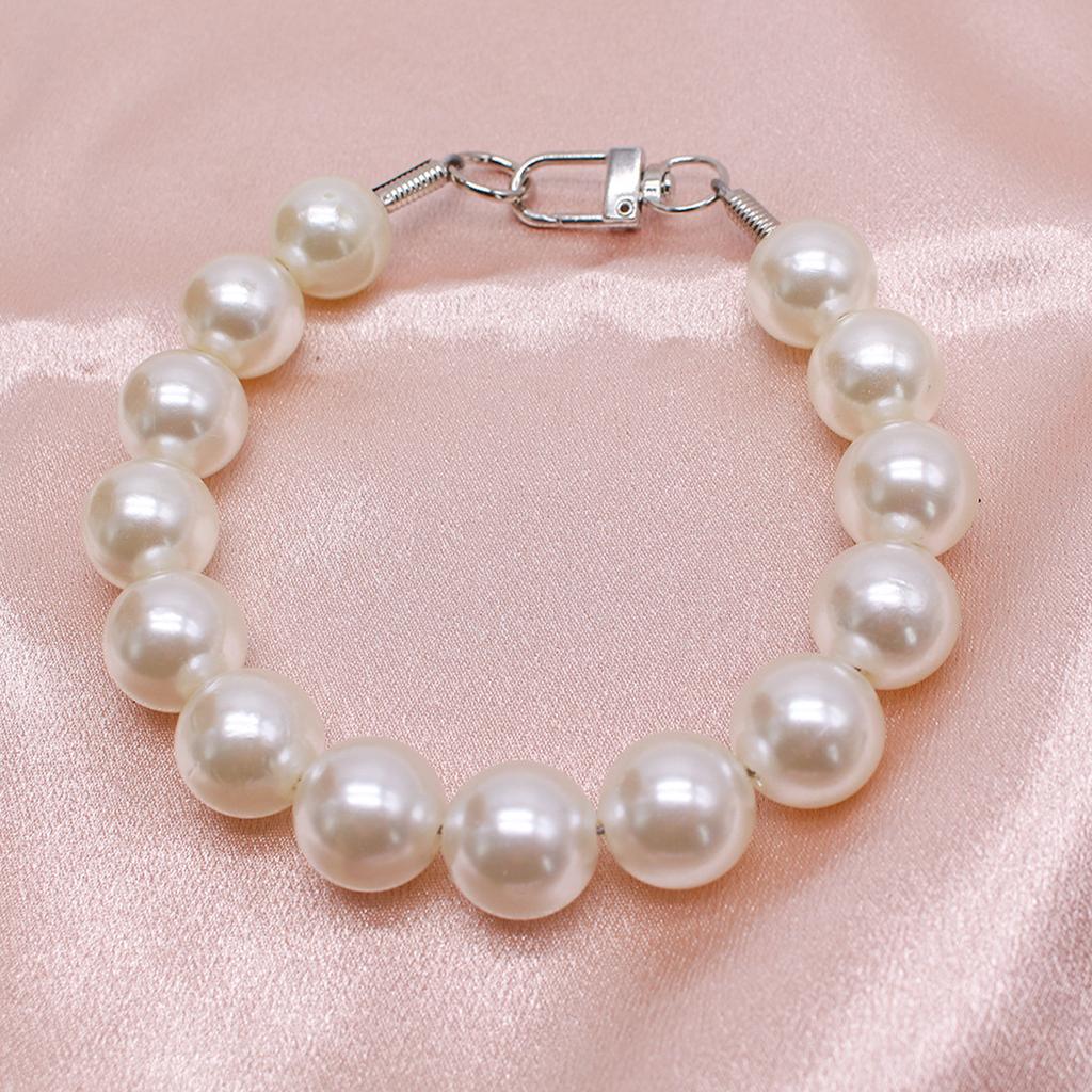 Adjustable Dog Pearl Necklace Jewelry Diamond Pendant Fashion Luxury Pet Collar Wedding Birthday Prom Costume Accessories