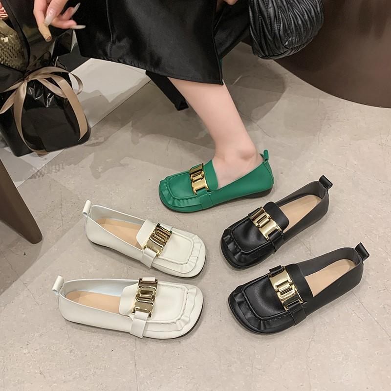 Mokasíny boty s měkkou podrážkou dupnutí nohou kulatá hlava ležérní fazolové boty boty na řízení nízký podpatek nadměrná velikost