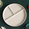 Divided Plates Dish In 3 Diet Reusable Round Dinner Fruit Breakfast Plates Kitchen Dinnerware Portion Plates for Adults