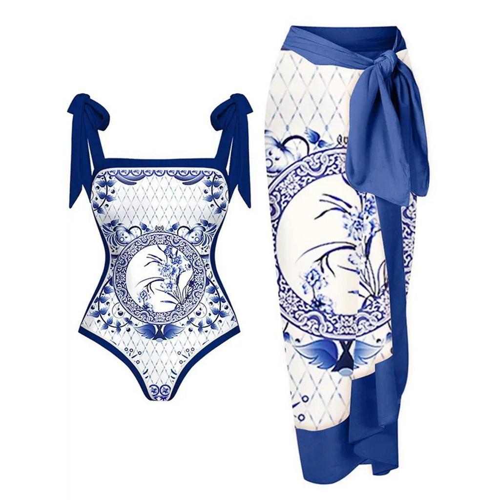 2026 Nieuw Vintage Badpak Conservatief Eendelig Bikini Badpak Set