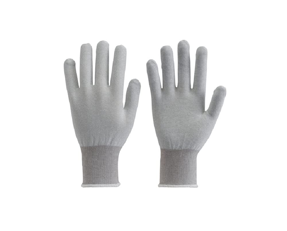 Trusco ESD 10 Pairs Gray Gloves, Uncoated, Large, TGL-2995L, (Case Sold),