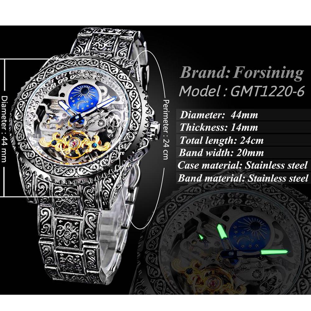 Transparente Modeuhren Leuchtendes Royal Design Gold Luxus Männer Mechanische Skelett-Armbanduhr Automatische Mechanische Armbanduhren