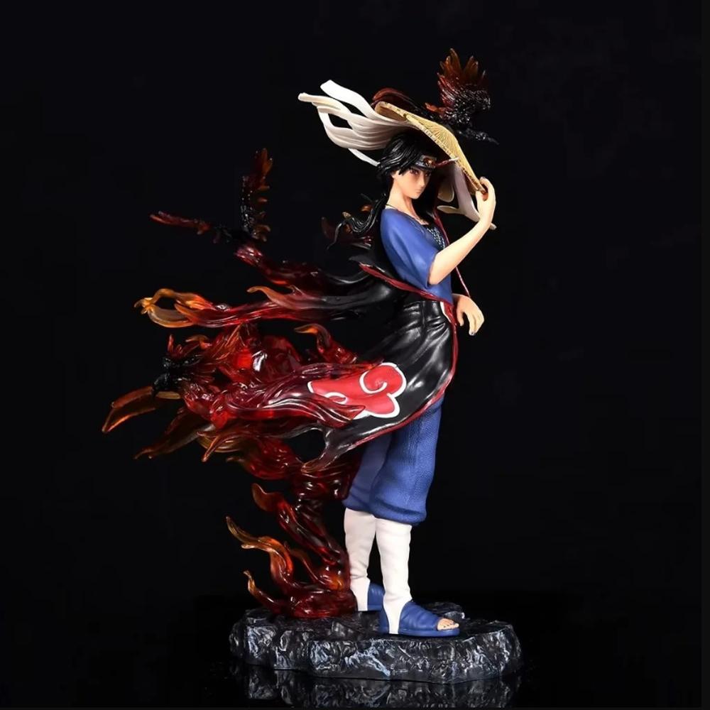 27 см Фигурка Наруто Итачи Учиха Акацуки Со соломенной шляпой Фигурка Действия Модель Статуэтка Коллекция Игрушки Детские Игрушки