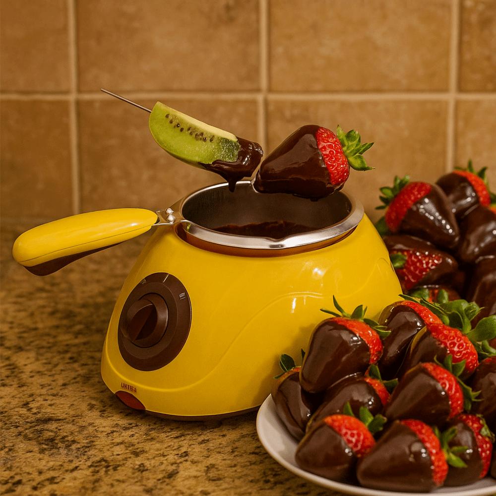 EU Plug Chocolate Melting Machine Stainless Steel/Plastic Chocolate Fondue Maker  For Home