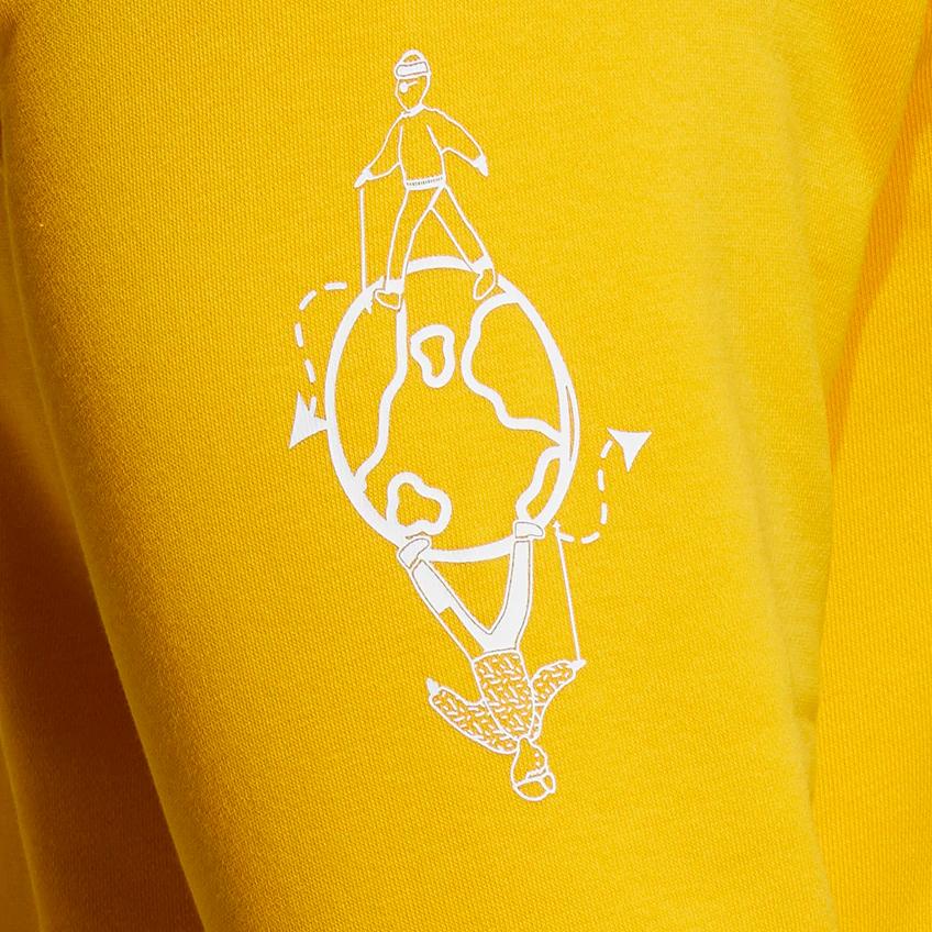 Adidas Neo Cartoon Print Hooded Long Sleeve Sweatshirt Men Sweatshirt Yellow HG6590