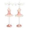 Earrings Necklace Princess Dress Stand Display Resin Human Model Jewelry Organizer Pink