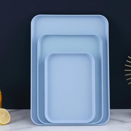 Multi-use Large Tray Capacity Serving Plastic Practical Food-grade Storage Tray for Home