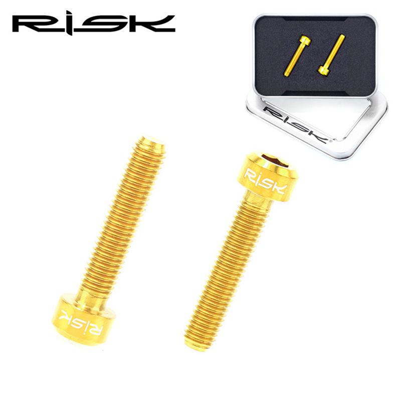 Pack 2 Ultralight Bike Hydraulic Brake Plug TC4 Titanium Material Fixed Bolts