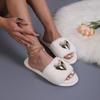Fashion Love Fluffy Slippers Female Korean Version New Plush Warm Flip-flops Home Non-slip Flat Fashion Home Cotton Mop