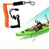 3xCanoe Kayak Paddle Leash Strap with Carabiner Elastic Surfboard Surfing Rope Orange