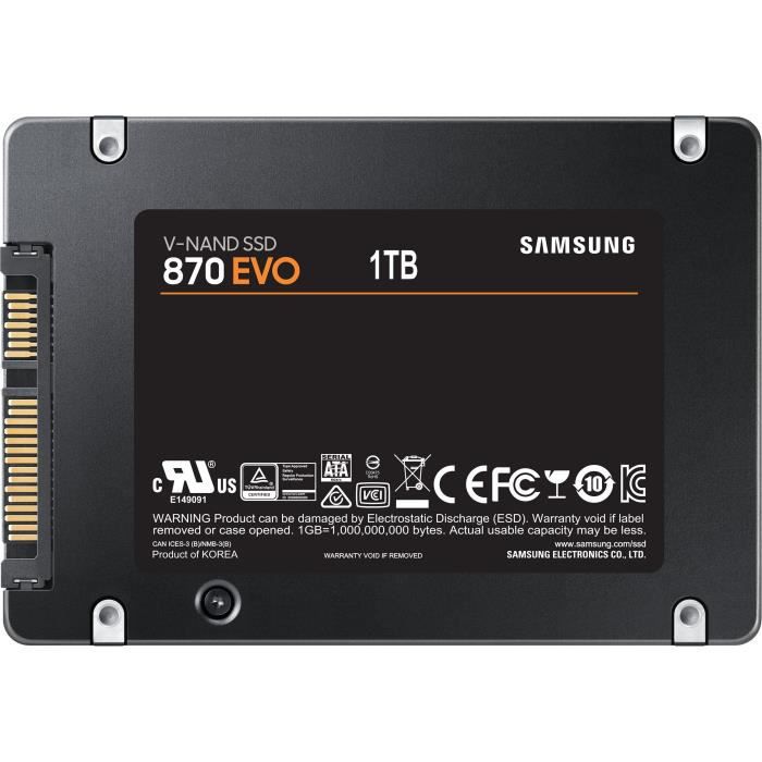 Samsung Internal SSD 870 EVO 1 TB MZ-77E1T0B/EU