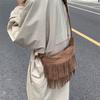 Frosted Design Bag Autumn New Women's Bag Bohemian Retro Versatile Messenger Bag Fringed Bag
