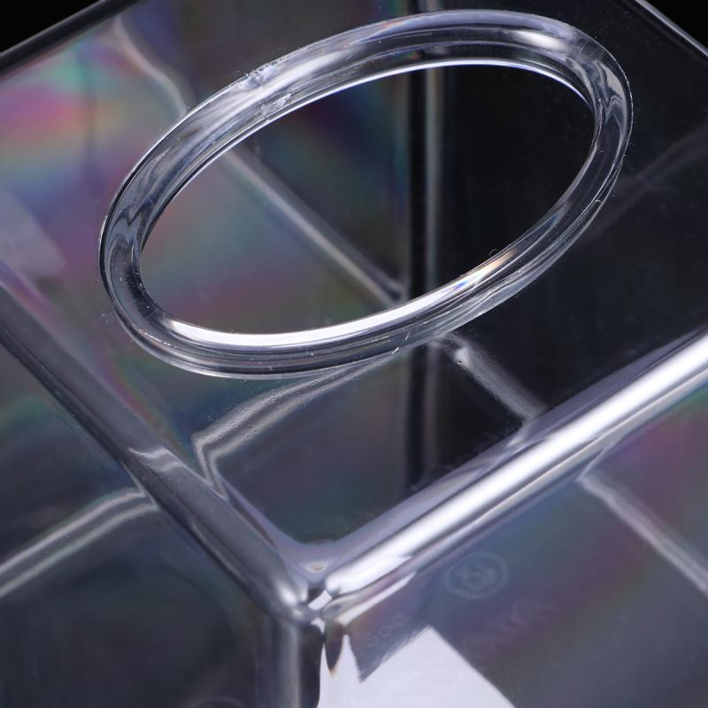 Modny Akrylowy Kwadratowy Pojemnik na Chusteczki Przezroczysty Uchwyt na Chusteczki Pudełko do Przechowywania Papieru Rękodzieło Artykuły Domowe