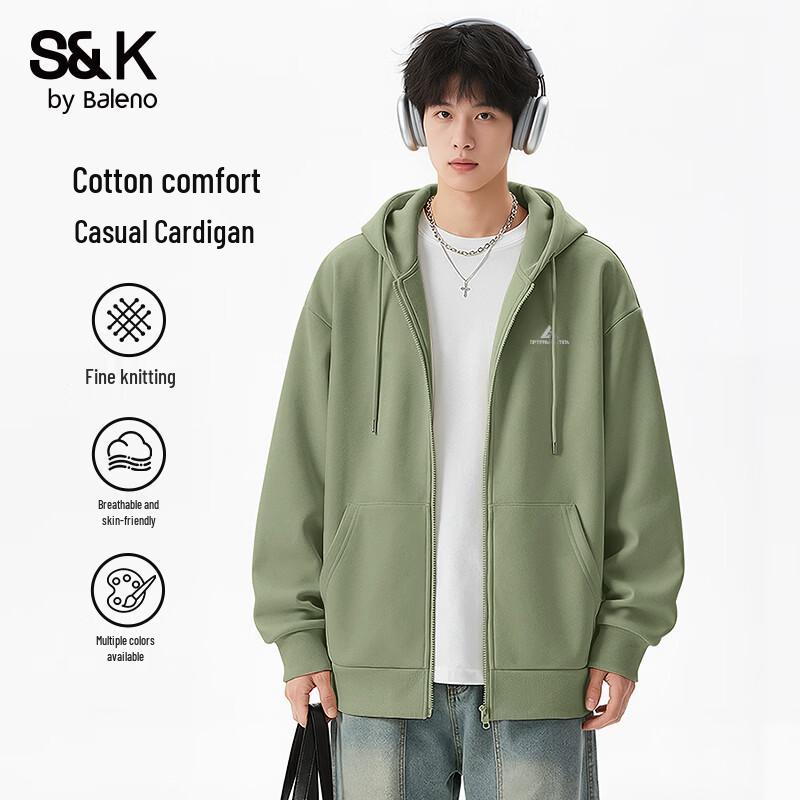 Baleno S&K Men's Hooded Knit Cardigan Sweatshirt