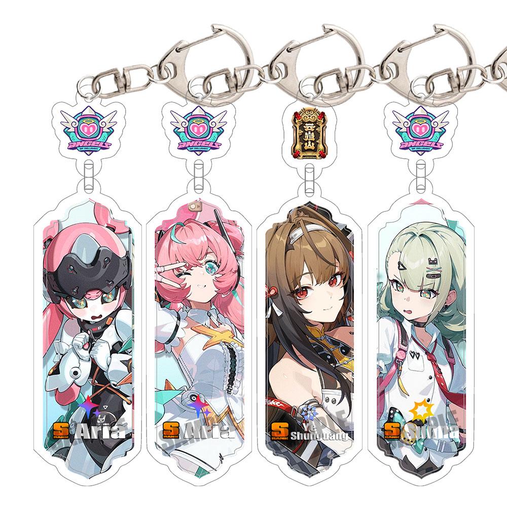 Game Zenless Zone Zero Acrylic Keychain Aria Cissia Nangong Yu Backpack Keyring Pendant Belle Nicole Demara Decorative Ornament