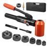 Schlagschere Set, 98,07 kN Hydraulisches Ausstanzer Set, 12,7 bis 50,8 mm KO Werkzeugsatz Lochherstellungs Werkzeug, KO Werkzeugsatz MIT 6 Matrizen für Metall Elektro Schränke,
