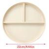 22cm Compartmentalized Plate Plastic Tableware Family Meal Plate for Kids and Adults Microwave and Dishwasher Safe