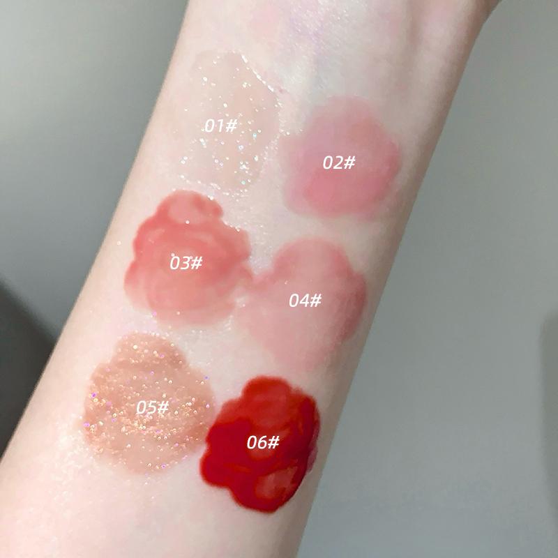 GEGE BEAR Lip Essence Gloss, Autumn/Winter Mirrored Hydrating Lip Serum with Subtle Shimmer for Brightening and Moisturizing Lip