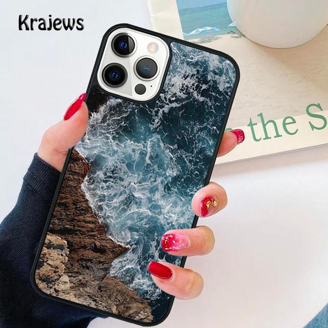 Blue Sea Ocean Waves soft Phone Case Cover For iPhone 17 Air 16 15 14 plus 12 13 pro max coque Shell Fundas