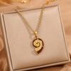 Vintage Ocean Seashell Stainless Steel Clavicle Necklace for Women - High-End Titanium Jewelry
