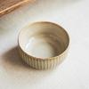 Embossed Vertical Rice Bowl Kiln-Changed Ceramic Bowl Household Salad Bowl Noodle Bowl Round Small Bowl Minimalist Tableware