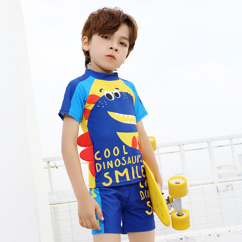 

New Summer Three-Piece Dinosaur Swimsuit Set for Boys 2XL