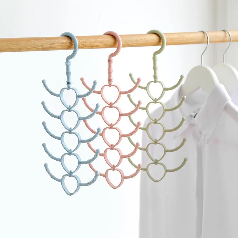 3Pcs Multi-Purpose Hook Hanger Rotatable 10-Claw Hanger Scarves Hat Bag Coat Plastic Durable Hook Hanger Shoe Hook Shoe Belts