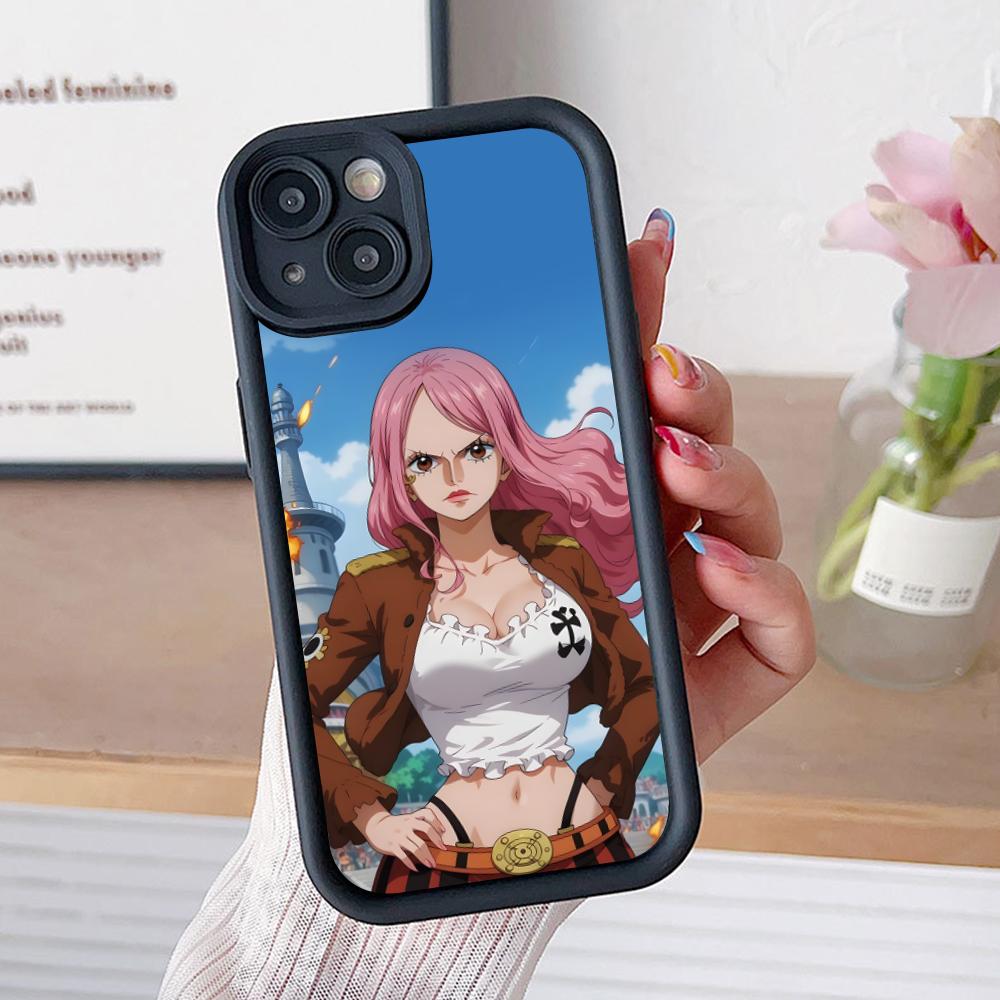 Jewelry Bonney Phone Case for iPhone 17 16 15 14 13 12 11 Air Pro Max Plus Black Soft TPU Shockproof Cover