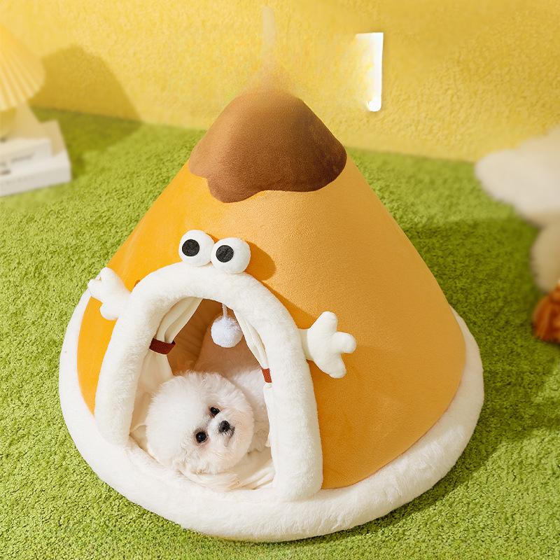 Warm and Windproof Triangle Yurt Tent for Dogs In Autumn and Winter Teddy Small Dog Warm Cat Nest Pet Nest