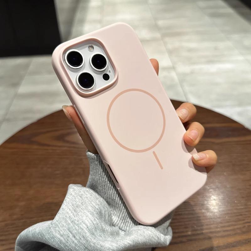 Liquid Silicone Magnetic Suction Suitable for IPhone16PROMAX Mobile Phone Case Apple 15 Strong Magnetic Thin Ring 14 Soft Protective Cover