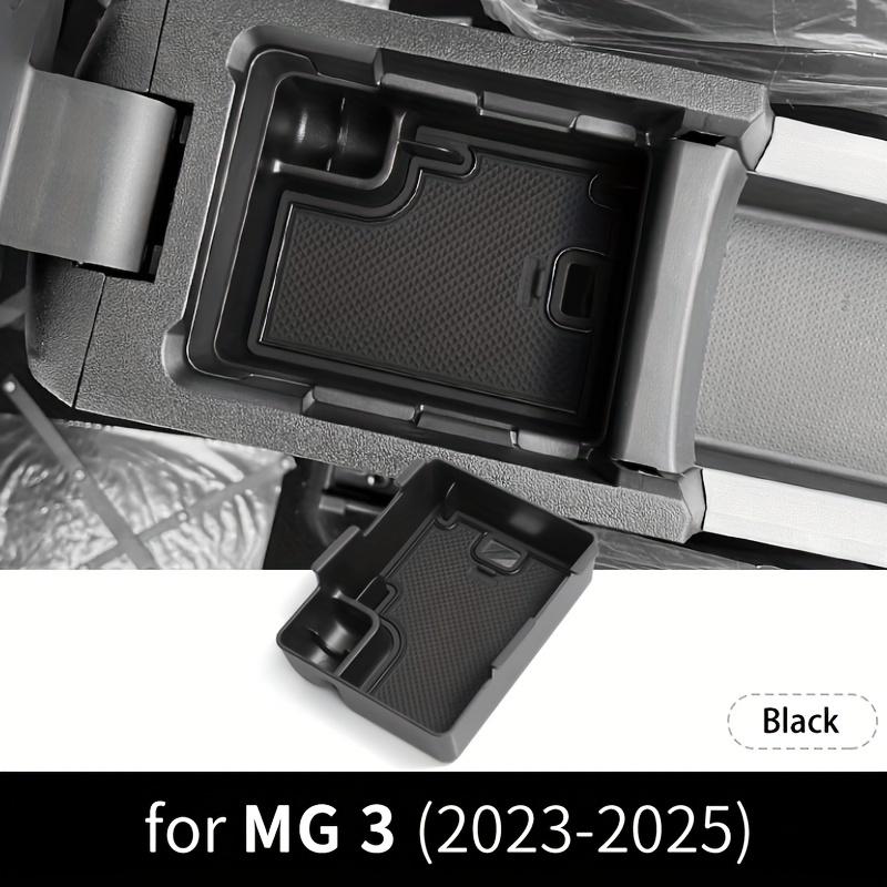 For MG MG3 -2025 Center Console Armrest Organizer Tray Durable ABS Black Storage Box With Divider Car Interior Accessories