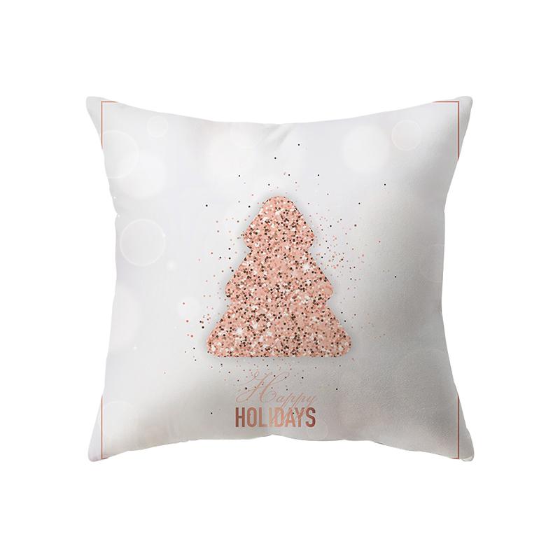 Home Decor Christmas Theme Printed Pattern Cushion Cover Home Living Room Sofa Decoration Square Throw Pillow Pillow Cover