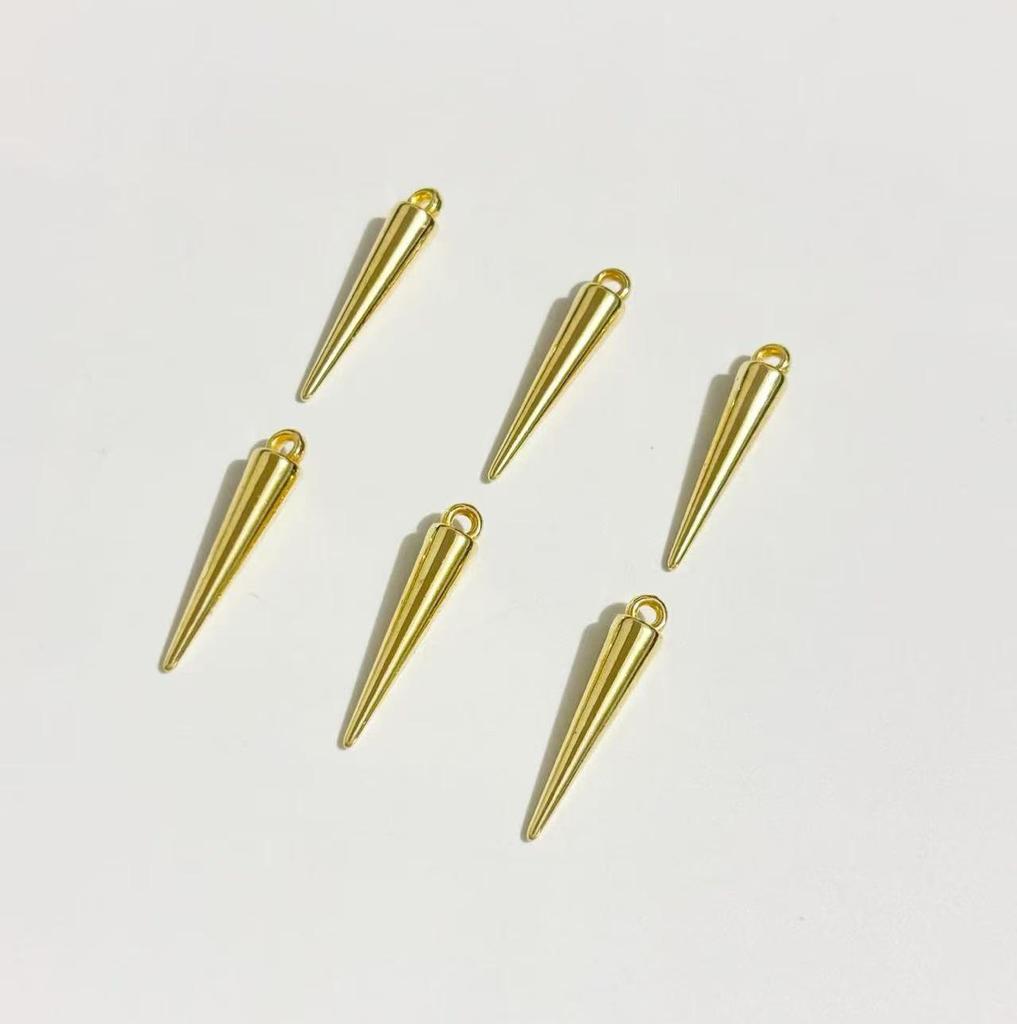 Electroplated CCB Cone Stud Rivet Pendant for DIY Jewelry: Bracelets, Necklaces, Earrings