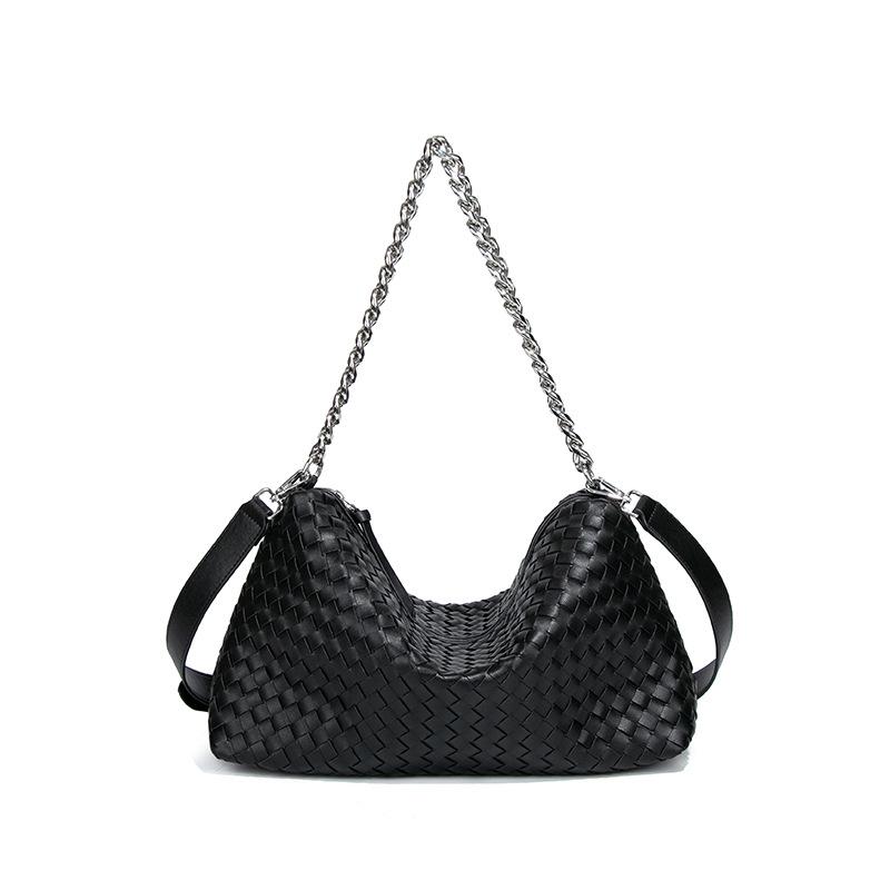 

Fashion hand-woven bag, simple casual and versatile large-capacity shoulder underarm bag, high-end portable women s bag