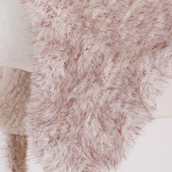 Children Hat with Windproof Rope Cartoon Bear Shape Soft Plush Inner Elastic Warm Hat Boys Girls Winter Headwear