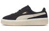 Suede Platform Black/White/Gold Board Shoes Women's 365621-03