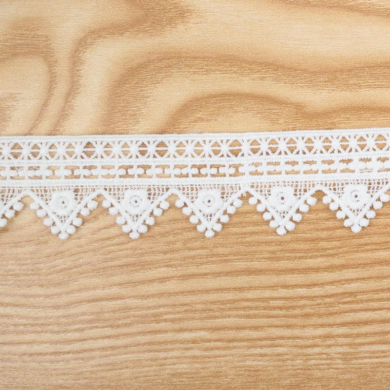New Milk Silk Barcode Lace 40Mm Wide Barcode Water Soluble Lace Refined White Trim