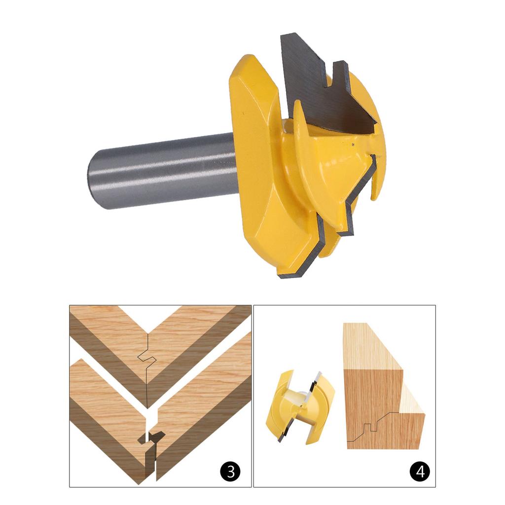 1Celsius2in Shank Router Bit 45 degrees  Woodworking Milling Cutter for Cabinet Door Drawer CNC Hand Tool
