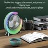 USB Loop Color Desktop Small Fan 180° Up and Down Adjusts Three Levels of Wind Power and Five Levels of Lights