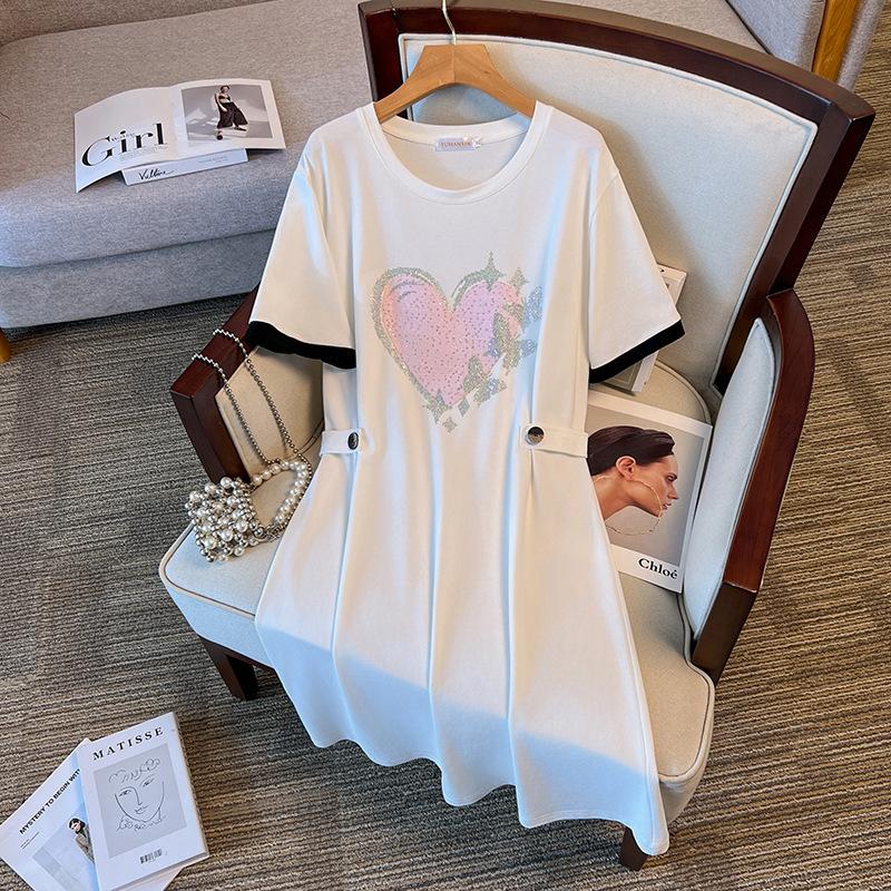 Plus Size Women's Summer Slimming Mid-Length Loose Dress