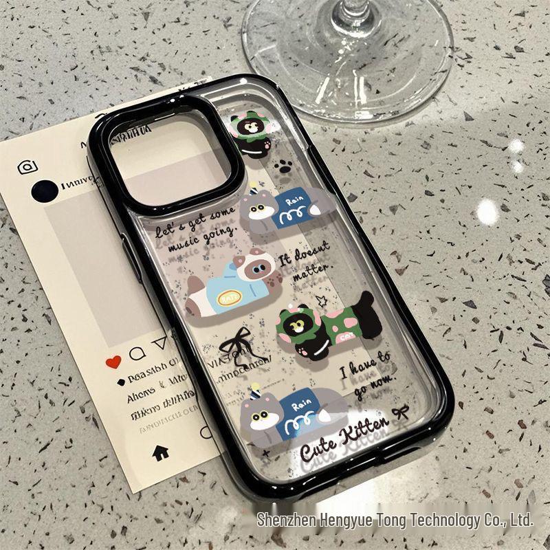 

Cute Ink Splatter Black Border Acrylic Case for iPhone 15/16 Pro Max iPhone 15